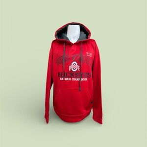 Ohio State Buckeyes National Championship 2015 College Football Red Hoodie Sz XL